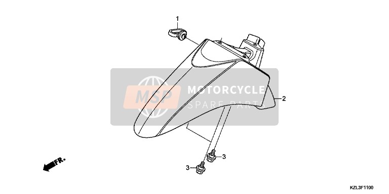 Honda NSC110MPD 2014 Kotflügel Vorne für ein 2014 Honda NSC110MPD